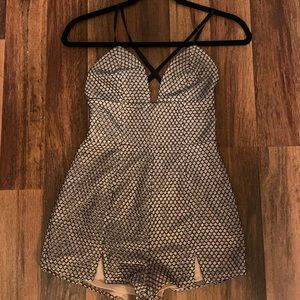 Silver and Black romper